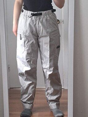 Wetskins cargo-style rain pants, size M